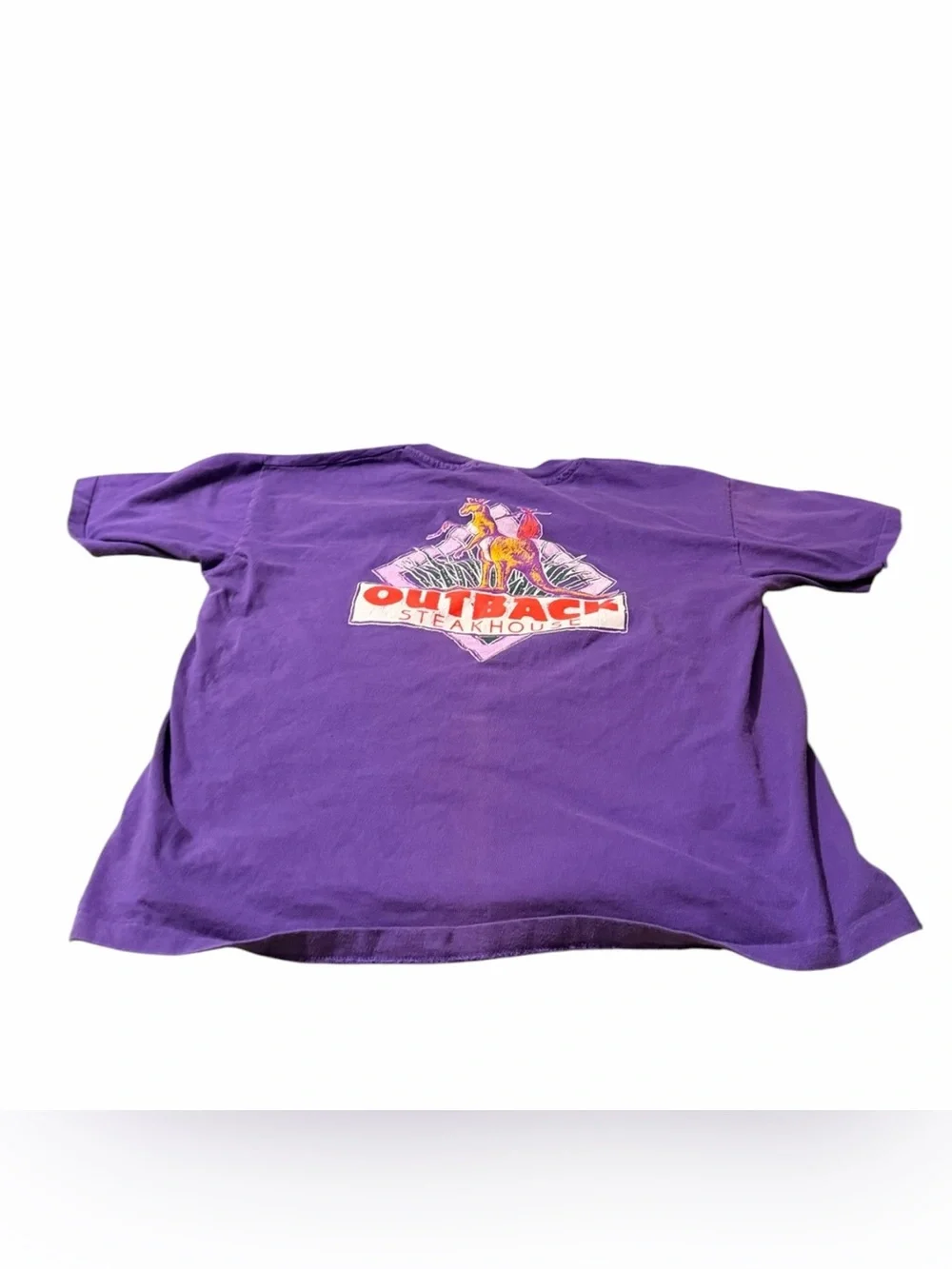Hanes Purple Short Sleeve Tee with Small Chest Patch